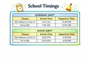 Ideal academy indore school timing