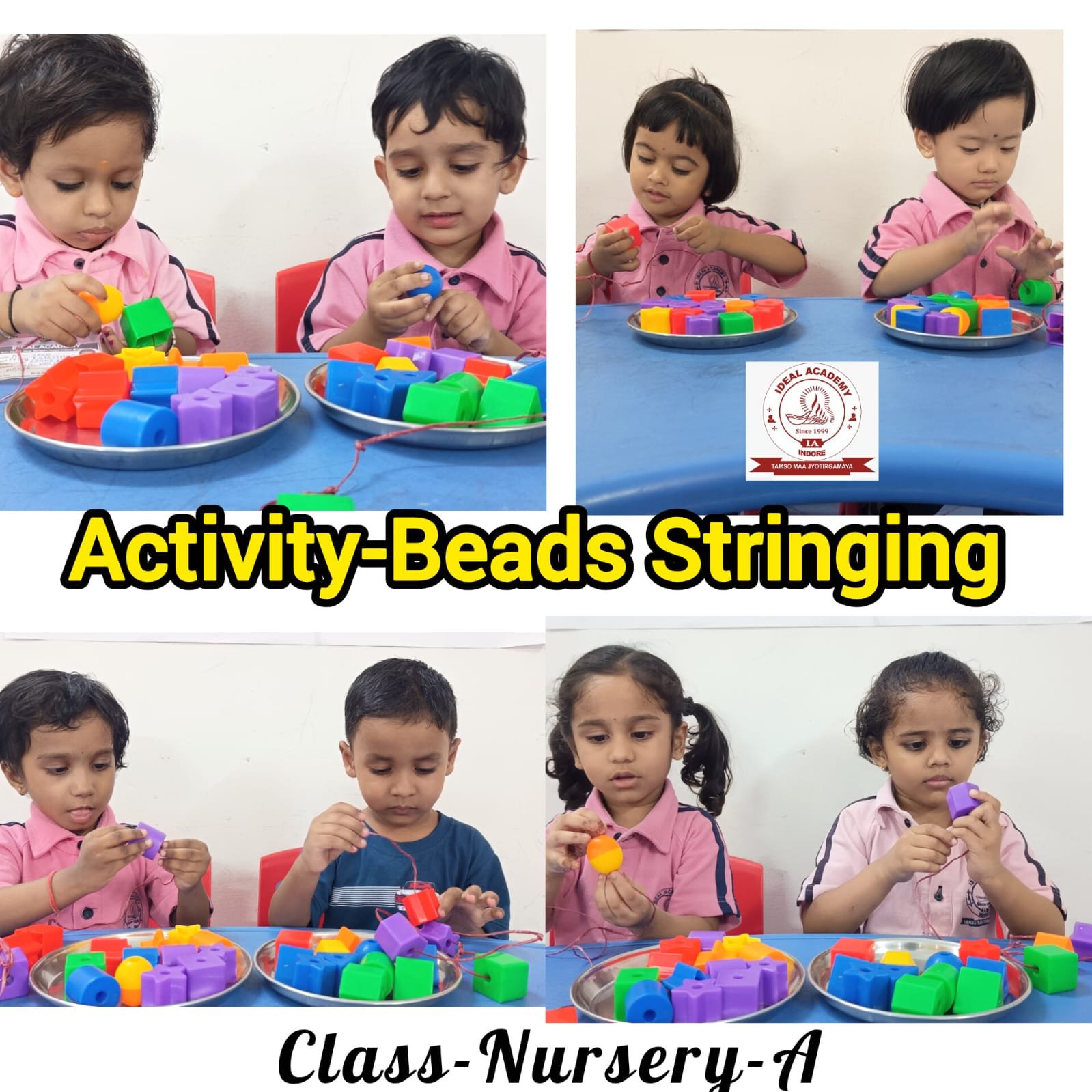Beads Stringing Activity – Class Nursery A